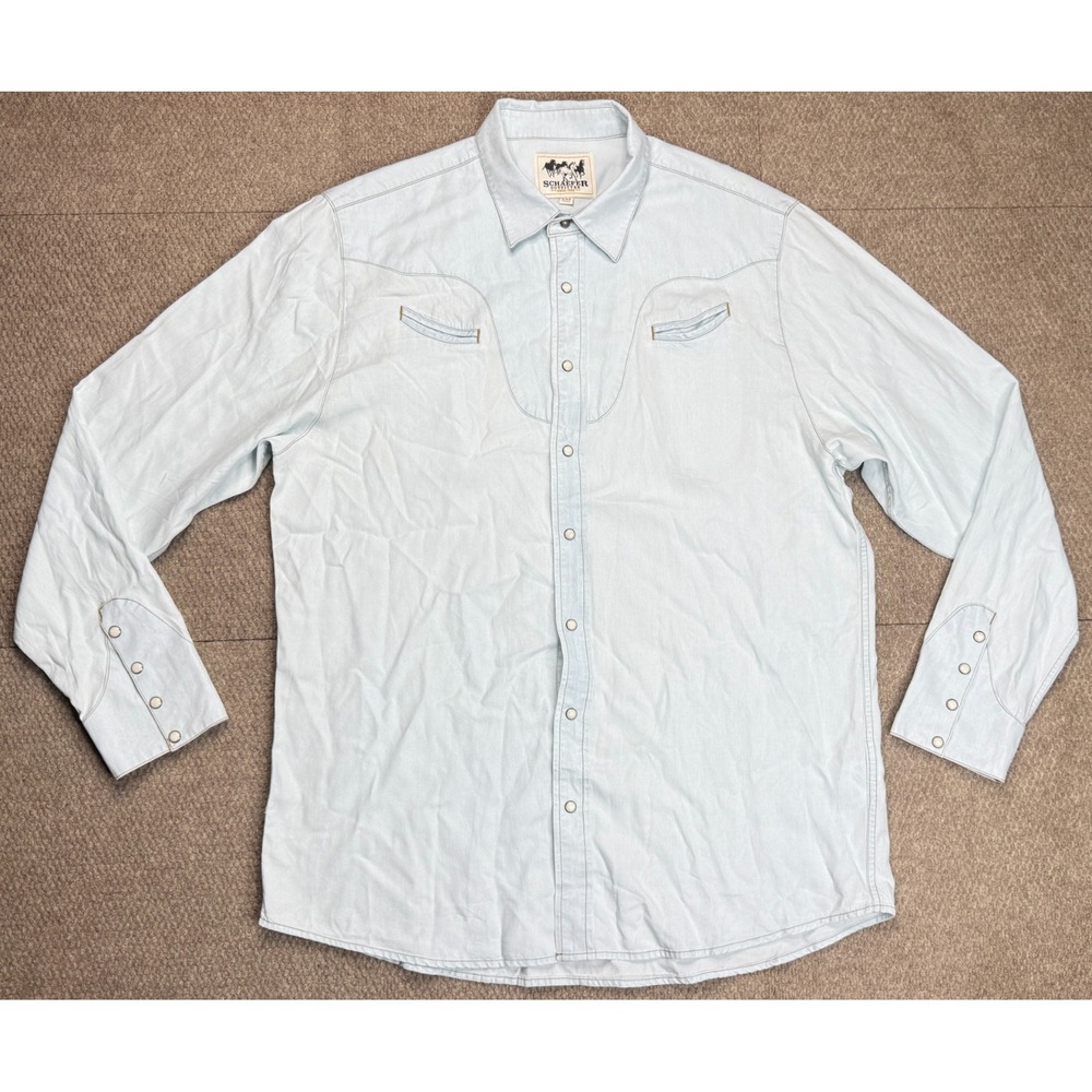 Schaefer Outfitter Men's Snap Button‎ Long Sleeve Western Shirt Size XXL